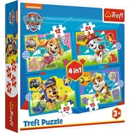 Puzzle - Puzzle 4w1 Biegnące pieski Psi Patrol (Paw Patrol) (34628). od 3 lat - miniaturka - grafika 1