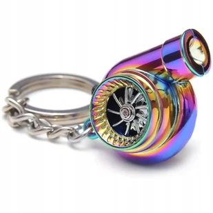 Brelok Breloczek Do Kluczy Turbo Turbina Kolorowy Rainbow - Akcesoria motoryzacyjne - miniaturka - grafika 1