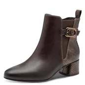 Kozaki damskie - Marco Tozzi Damskie buty Chelsea 2-25342-45, modne kozaki, Mocca Comb, 37 EU, Mocca Comb, 37 EU - miniaturka - grafika 1