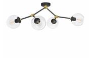 Lampy sufitowe - Niski czarno złoty żyrandol do salonu pokoju sypialni GRT-S4K - miniaturka - grafika 1