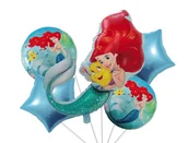 Balony i akcesoria - Zestaw balonów SYRENKA ARIEL, 5el, urodziny, kinderbal! - miniaturka - grafika 1