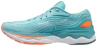 Buty sportowe damskie - Mizuno Buty do biegania damskie WAVE SKYRISE 4 Antigua Sand/White/Light Orange - miniaturka - grafika 1
