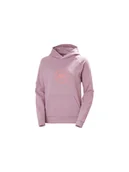 Bluzy damskie - Bluza damska z kapturem HELLY HANSEN W CORE GRAPHIC HOODI różowa M - miniaturka - grafika 1