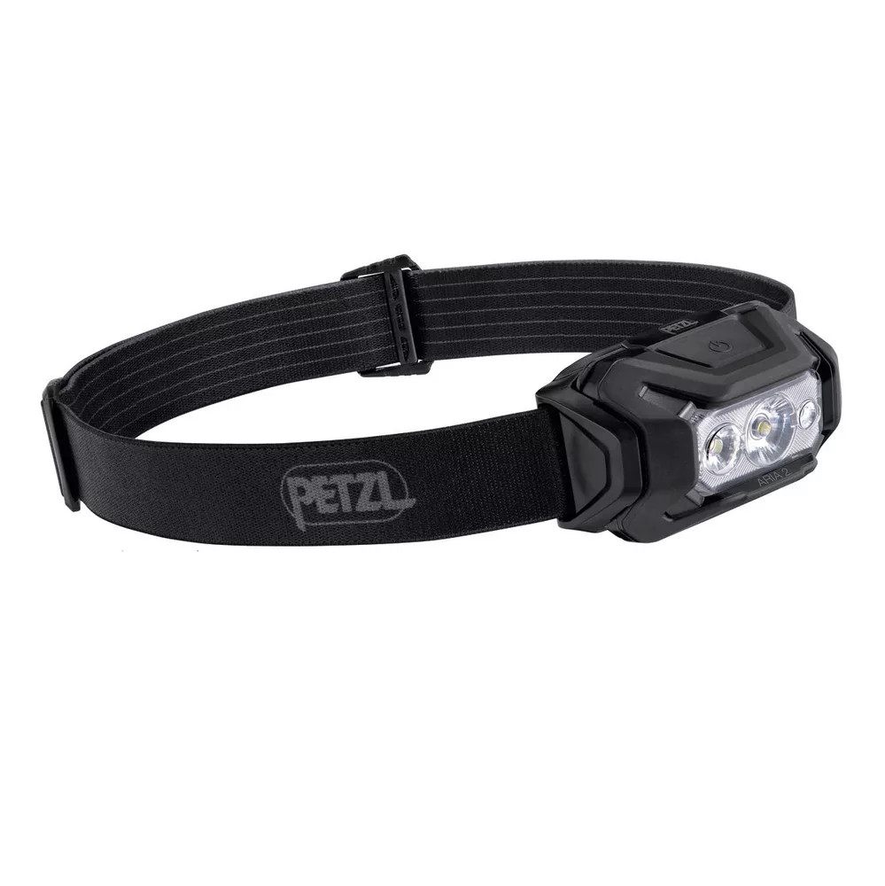 Petzl - Latarka czołowa LED Aria 2 - 450 lm - RGB - Czarna - E070BA00