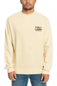 Bluzy męskie - Bluza męska Quiksilver Neon Slab Crew ecru z nadrukiem -M - miniaturka - grafika 1