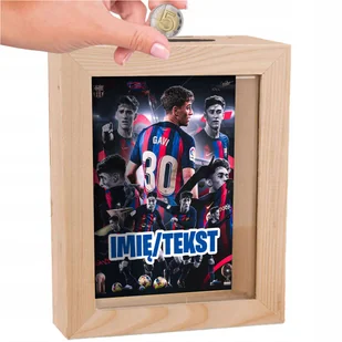 SKARBONKA DREWNIANA NA PIENIĄDZE PABLO GAVI BARCELONA BARCA PREZENT ŚWIĘTA - Skarbonki SKARBONKA DREWNIANA NA PIENIĄDZE PABLO GAVI BARCELONA BARCA PREZENT ŚWIĘTA - Skarbonki - miniaturka - grafika 1