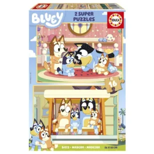 Puzzle drewniane 2x16 Blue Educa - Puzzle - miniaturka - grafika 1