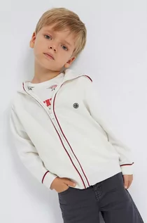 Swetry dla chłopców - Mayoral kardigan bawełniany dziecięcy kolor biały lekki - grafika 1