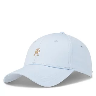 Czapki damskie - Czapka z daszkiem Tommy Hilfiger Essential Chic Cap AW0AW15772 Breezy Blue C1O - grafika 1