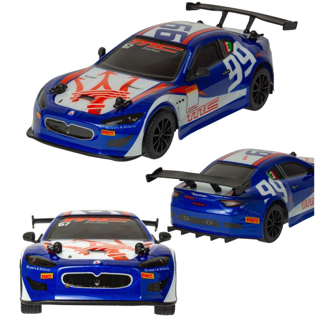 RC Maserati Granturismo 1:12 niebieski – zdalnie sterowany z akumulatorem 7.2V