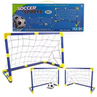 Piłki dla dzieci - Bramka piłkarska jedna duża bramka lub dwie małe z piłką i pompką 2w1 - miniaturka - grafika 1