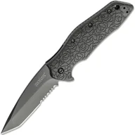 Noże - KERSHAW KURO TANTO Nóż składany z wspomaganiem, CZ/CZ Ząbkowany K-1835TBLKST - miniaturka - grafika 1