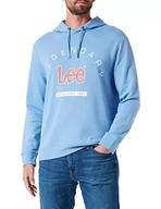 Bluzy męskie - Lee Męska bluza z kapturem Legendary Hooded, PREP Blue, rozmiar M, Prep Blue, M - miniaturka - grafika 1