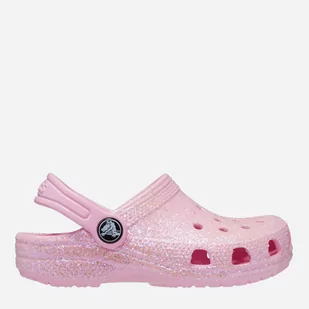 Croksy dziecięce Crocs Classic Glitter Clog TCR206992 23-24 Różowe (196265255412) - Buty dla dziewczynek - miniaturka - grafika 1