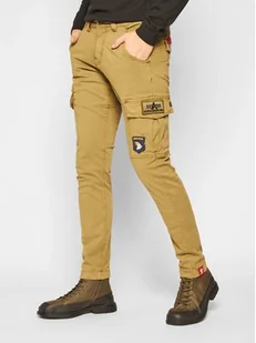 Alpha Industries Spodnie materiałowe Petrol Patch 178207 Zielony Slim Fit - Spodnie męskie - miniaturka - grafika 1