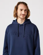 Bluzy męskie - Męska bluza nierozpinana Wrangler LOGO L - miniaturka - grafika 1