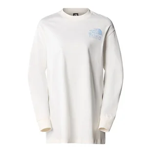 Koszulka The North Face Nature LS 0A87DZQLI1 - biała - Koszulki sportowe damskie - miniaturka - grafika 1
