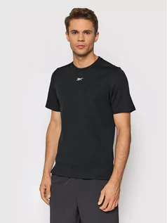 Koszulki sportowe męskie - Reebok Koszulka techniczna Sweatshift Move GN9099 Czarny Slim Fit - grafika 1