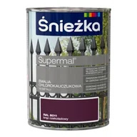 Farby i impregnaty do drewna - Śnieżka Emalia Supermal chlorokauczukowa brąz czekoladowy RAL 8011 połysk 900ml 317610 - miniaturka - grafika 1