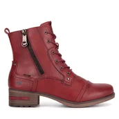 Botki damskie - Botki Mustang 1229-513 Czerwony - miniaturka - grafika 1