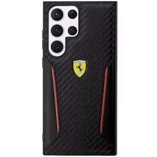 Ferrari FEHCS23LNPYK S23 Ultra S918 czarny/black hardcase Carbon Contrast Edges - Etui i futerały do telefonów - miniaturka - grafika 3