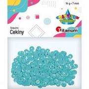 Zabawki kreatywne - Titanum Cekiny okrągłe pastelowe 7 mm, 14g lazurowe - miniaturka - grafika 1