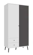 Szafy - Szafa EasyKlix Harllson Hlts721Lec-M806 Biały / Uni Wolfram Szary - miniaturka - grafika 1