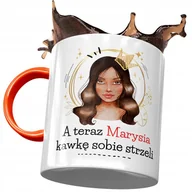 Kubki - Kubek Pomarańczowy Dla Marysi Maji Mari na Prezent z Nadrukiem ze Zdjęciem + Opakowanie na prezent (wzór 03) - miniaturka - grafika 1
