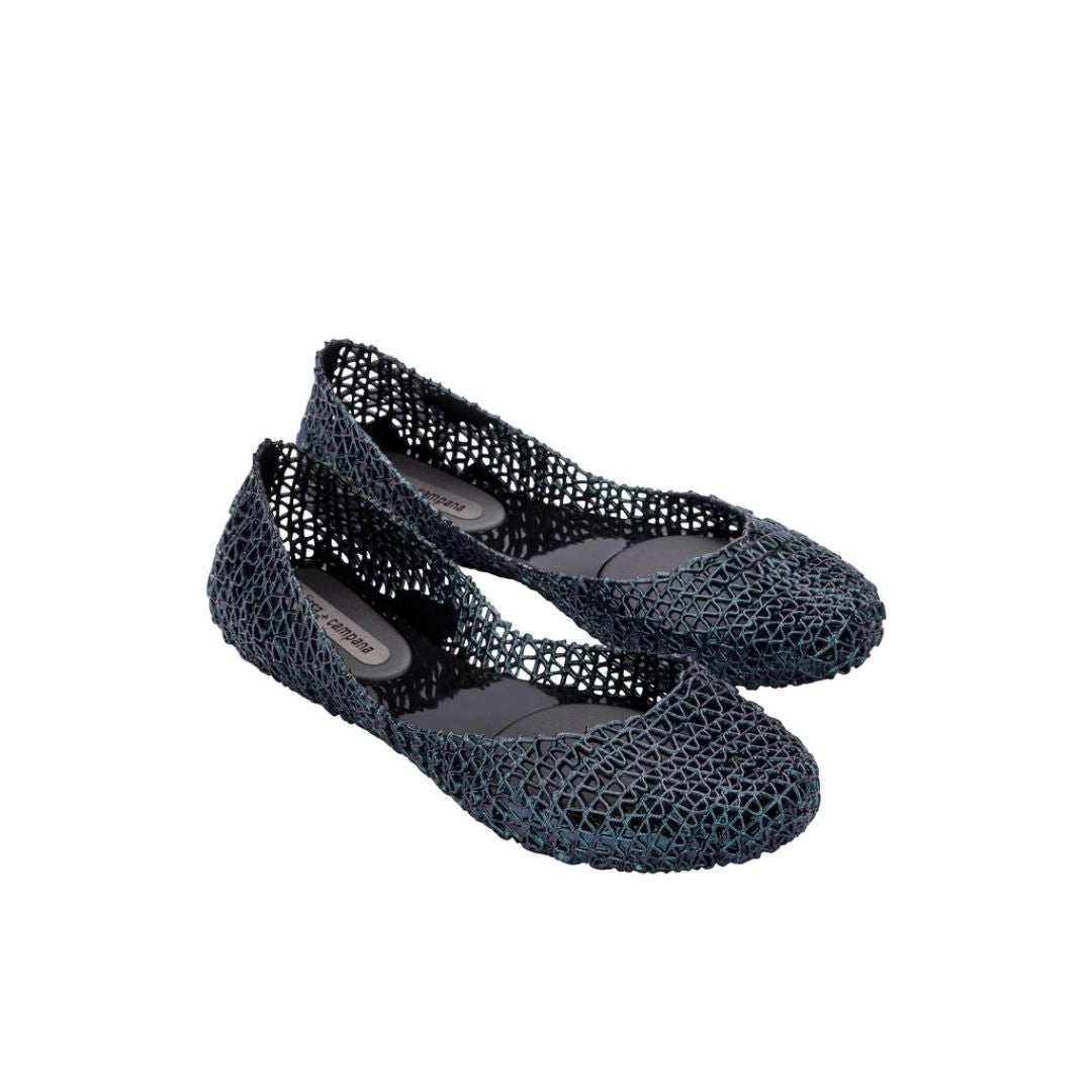 Melissa Campana Papel AD Green Metalic Baleriny Damskie Zielone 37