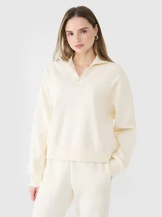 4F Bluza dresowa nierozpinana bez kaptura damsk 4FWSS25TSWSF1545-11S Biały Roz. M - Bluzy damskie - miniaturka - grafika 1