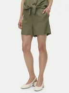 Spodenki damskie - Vero Moda Szorty materiałowe Thea 10333804 Zielony Loose Fit - miniaturka - grafika 1