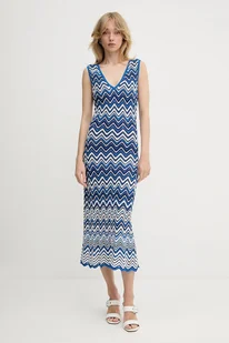 Morgan sukienka kolor niebieski maxi dopasowana RMORTI - Sukienki - miniaturka - grafika 1