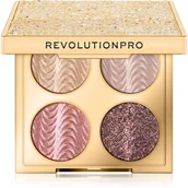 Palety i zestawy do makijażu - Revolution pro Revolution PRO Quad Paleta Cieni Champagne Crystal RPRO-2527 - miniaturka - grafika 1