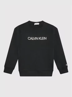 Calvin Klein Jeans Bluza Unisex Institutional Logo IU0IU00162 Czarny Regular Fit - Bluzy dla chłopców - miniaturka - grafika 1