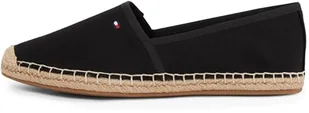 TOMMY HILFIGER Flaga damska płótno Espadryle Fw0fw08541, Czarny, 42 EU - Espadryle damskie - miniaturka - grafika 1