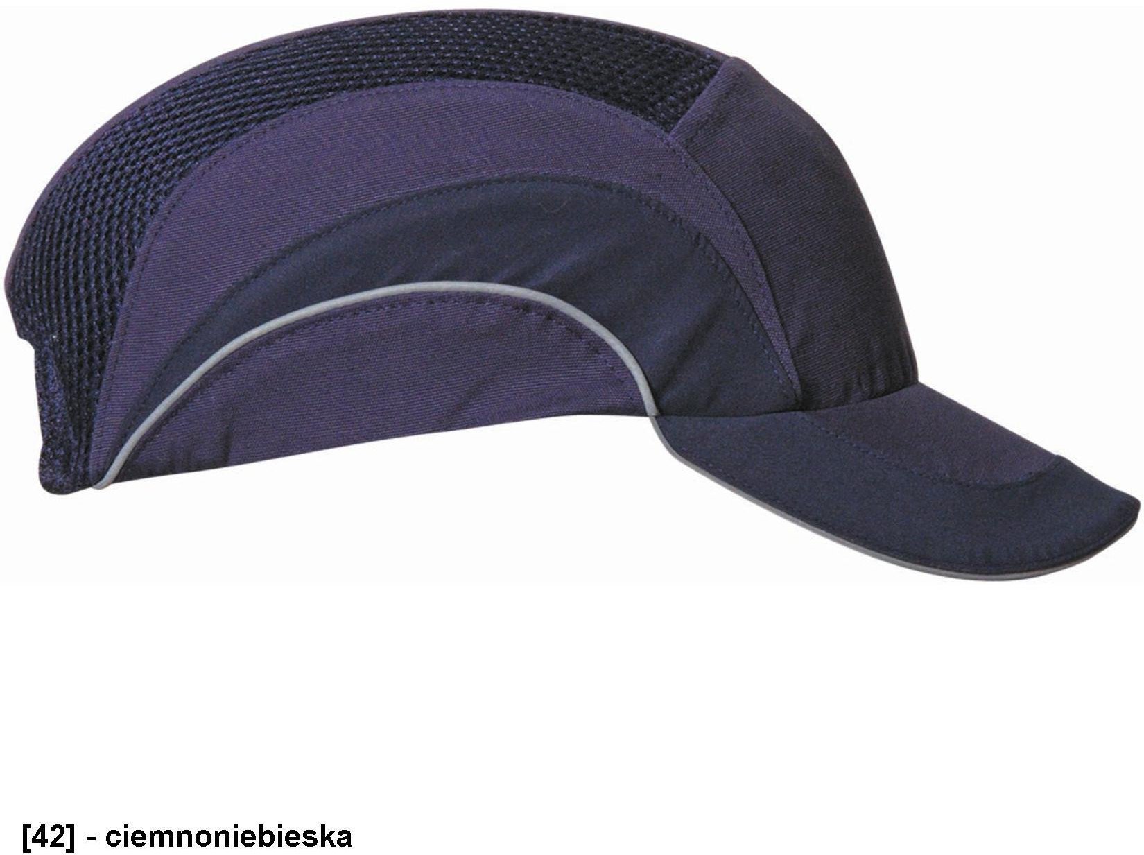 JSP DŁUGOŚĆ DASZKA 5 CM czapka ochronna HARDCAP A1+ - ciemnoniebieska