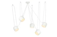 Lampy sufitowe - KingHome Lampa wisząca Eye 5 - biała MD20502-A-200.WH.5 - miniaturka - grafika 1