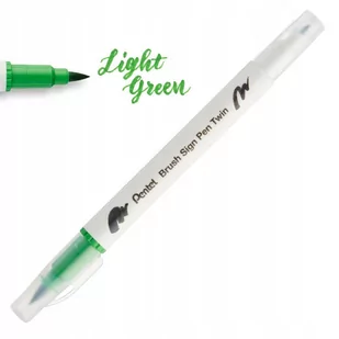 Pisak PENTEL Brush Sign Pen Twin SESW30 j. zielony - Kredki, ołówki, pastele i pisaki - miniaturka - grafika 1