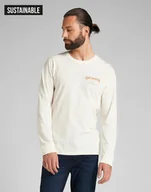 Koszulki męskie - LEE LS CAN'T BUST'EM TEE MĘSKI LONGSLEEVE ECRU L62MFENQ 112140419 - Lee - miniaturka - grafika 1