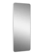 Lustra - Lustro prostokątne z zaokrąglonymi rogami 120x50 cm biała rama do łazienki salonu przedpokoju nowoczesne dekoracyjne - miniaturka - grafika 1