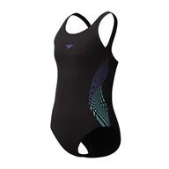 Stroje kąpielowe dla dziewczynek - Strój kąpielowy dla dziewczynki treningowy Speedo Placement Muscleback - miniaturka - grafika 1