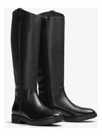 Kozaki damskie - Unisa Skórzane kozaki w kolorze czarnym - miniaturka - grafika 1