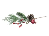 Ozdoby bożonarodzeniowe - Dekoracja gałązka świąteczna - 44 cm - 1 szt. - miniaturka - grafika 1