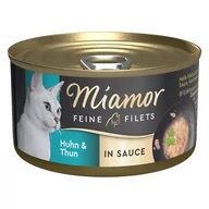 Mokra karma dla kotów - Miamor Feine Filets w puszkach, 24 x 85 g - Kurczak i tuńczyk - miniaturka - grafika 1