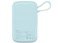 Ładowarki do telefonów - Baseus Qpow power bank 10000mAh wbudowany kabel USB Typu C 22.5W Quick Charge SCP AFC FCP niebieski (PPQD020103) PPQD020103 - miniaturka - grafika 1