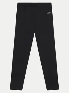 4F Legginsy 4FJWMM00TTIGF178 Czarny Slim Fit - Spodnie damskie - miniaturka - grafika 1