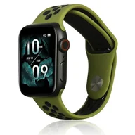 Akcesoria do smartwatchy - Beline pasek Apple Watch Sport Silicone 42/44/45/49mm zielono-czarny green/black - miniaturka - grafika 1