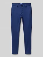 Spodnie i spodenki dla chłopców - Chinosy o kroju slim fit z ozdobnymi szwami i dodatkiem wiskozy model ‘JAXON’ - miniaturka - grafika 1