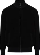 Kurtki męskie - BRAX Męska kurtka w stylu Jake Cotton Structure, nowoczesna bluza z dzianiny Blue Planet, czarna, L - miniaturka - grafika 1