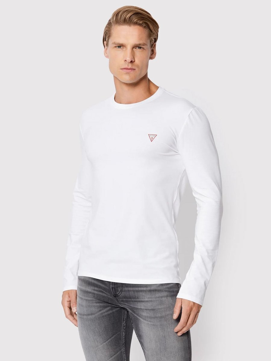 T-shirt męski guess m2yi28 j1311 4 core g011 biały